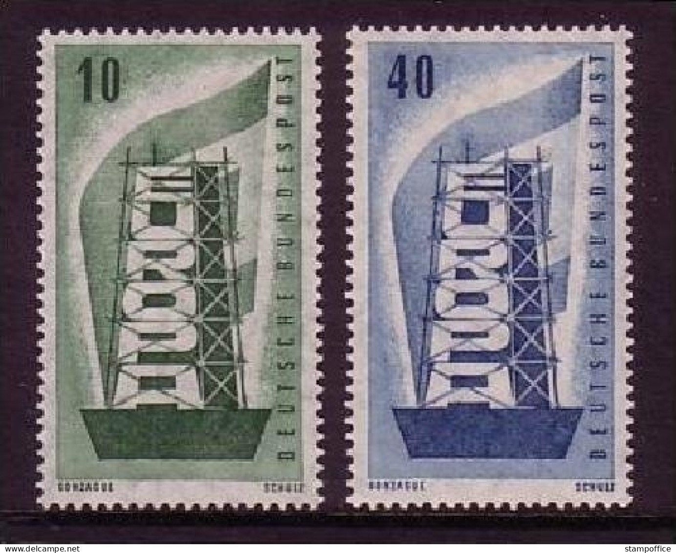 DEUTSCHLAND MI-NR. 241-242 POSTFRISCH EUROPA 1956 - 1956