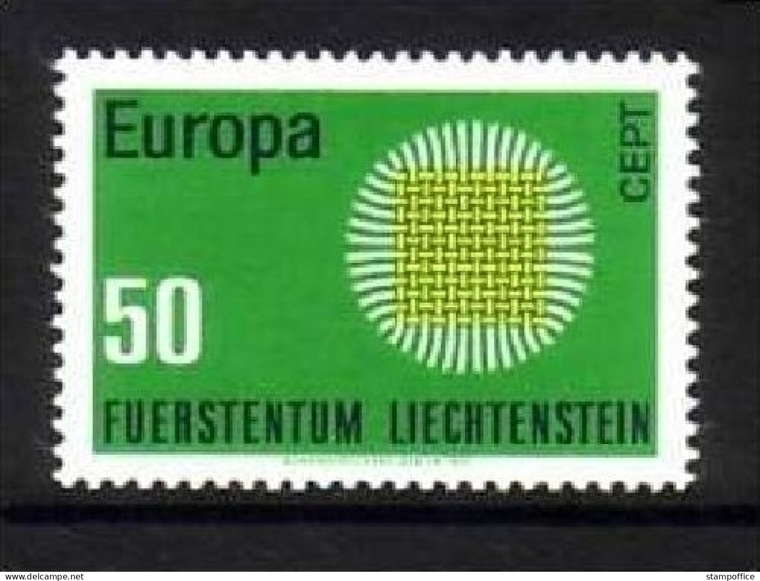 LIECHTENSTEIN MI-NR. 525 POSTFRISCH(MINT) EUROPA 1970 SONNENSYMBOL - 1970