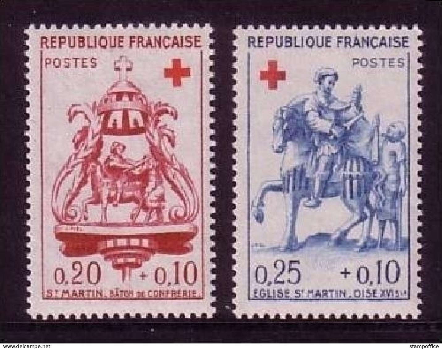 FRANKREICH MI-NR. 1329-1330 POSTFRISCH(MINT) ROTES KREUZ 1960 ST. MARTIN - Red Cross