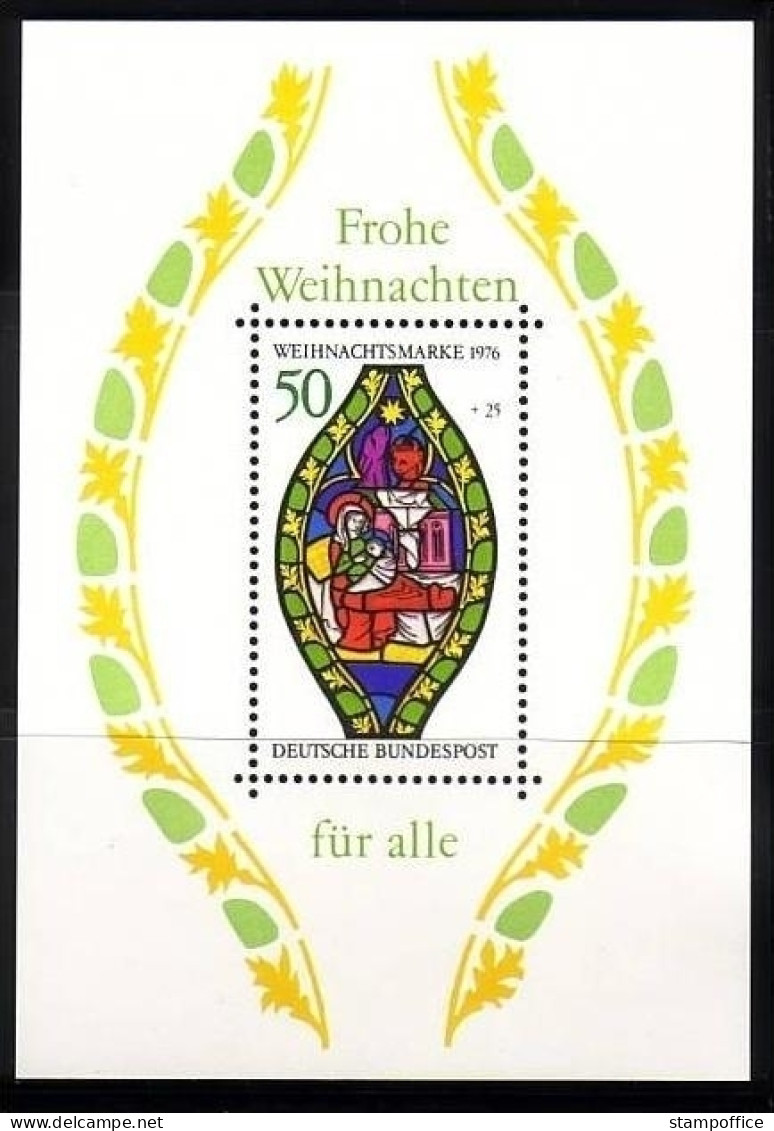 DEUTSCHLAND BLOCK 13 POSTFRISCH(MINT) WEIHNACHTEN 1976 - Christmas