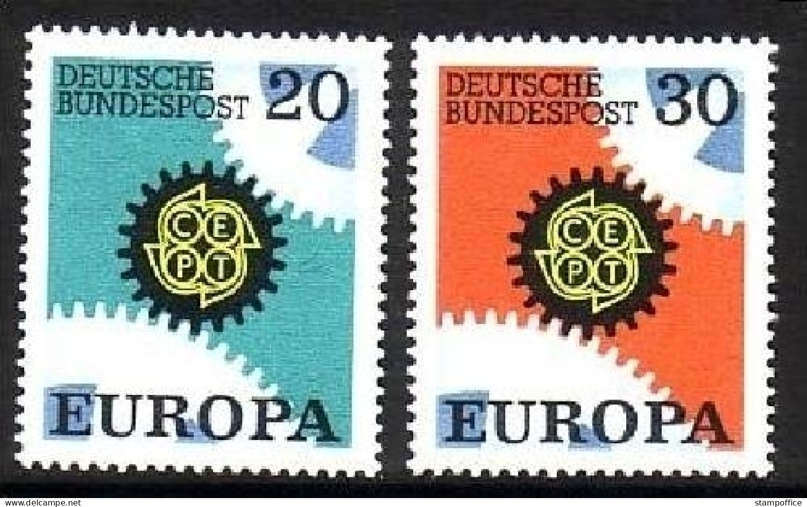 DEUTSCHLAND MI-NR. 533-534 POSTFRISCH(MINT) EUROPA 1967 - ZAHNRÄDER - 1967