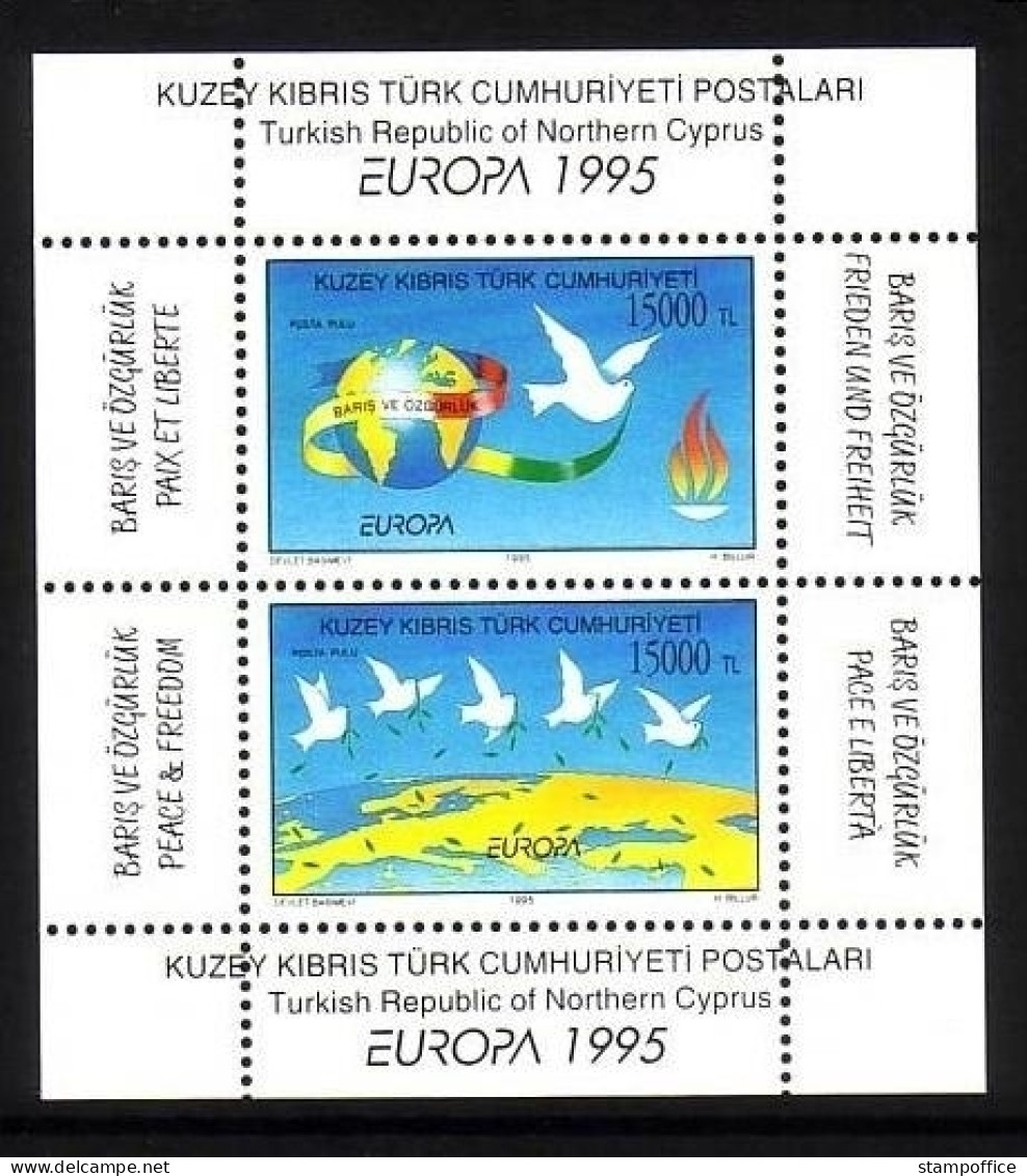 TÜRKISCH ZYPERN BLOCK 14 POSTFRISCH(MINT) EUROPA 1995 FRIEDEN Und FREIHEIT - 1995