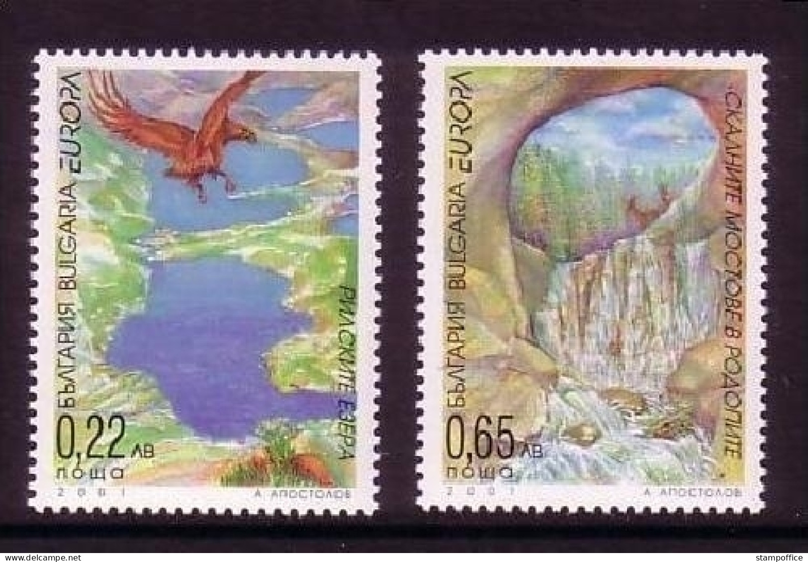 BULGARIEN MI-NR. 4512-4513 POSTFRISCH(MINT) EUROPA 2001 WASSER - Unused Stamps