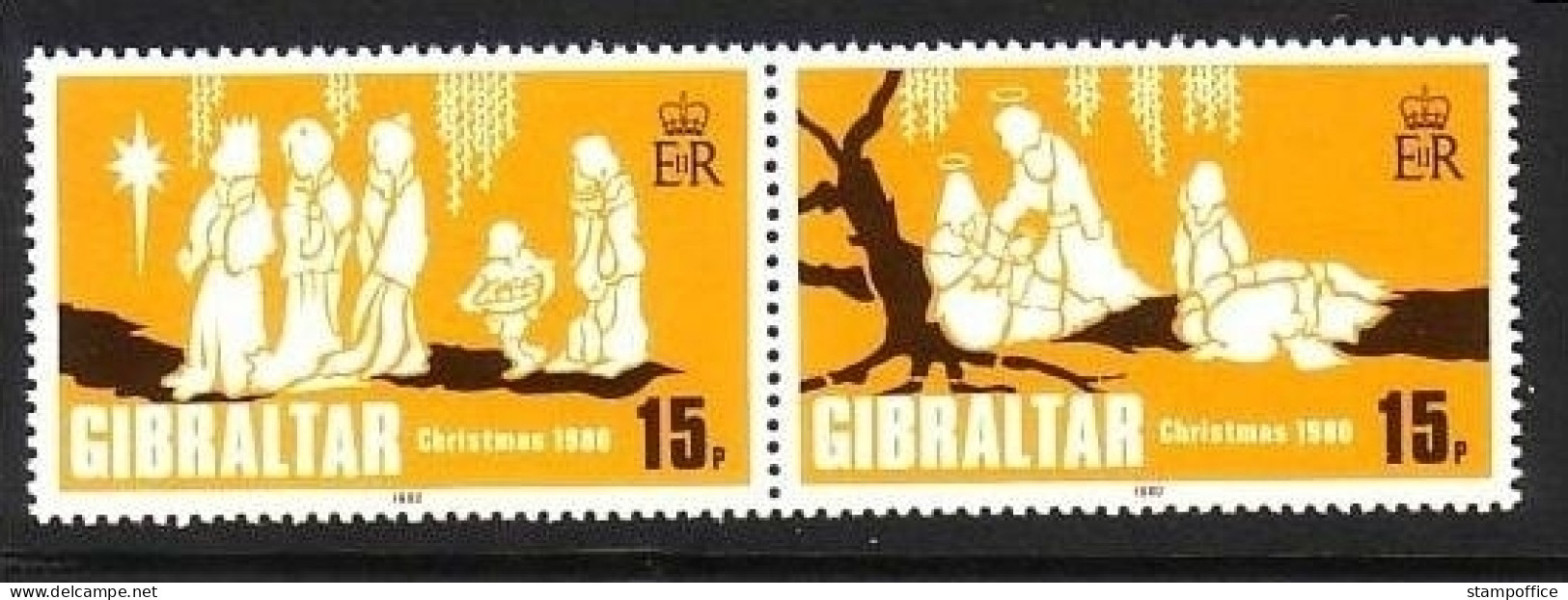 GIBRALTAR MI-NR. 413-414 POSTFRISCH(MINT) WEIHNACHTEN 1980 - Gibraltar