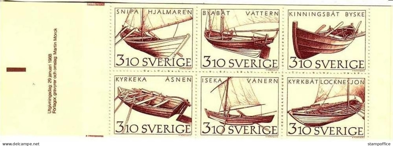 SCHWEDEN MH 128 POSTFRISCH(MINT) BOOTE TRADITIONELLER BAUART - 1981-..