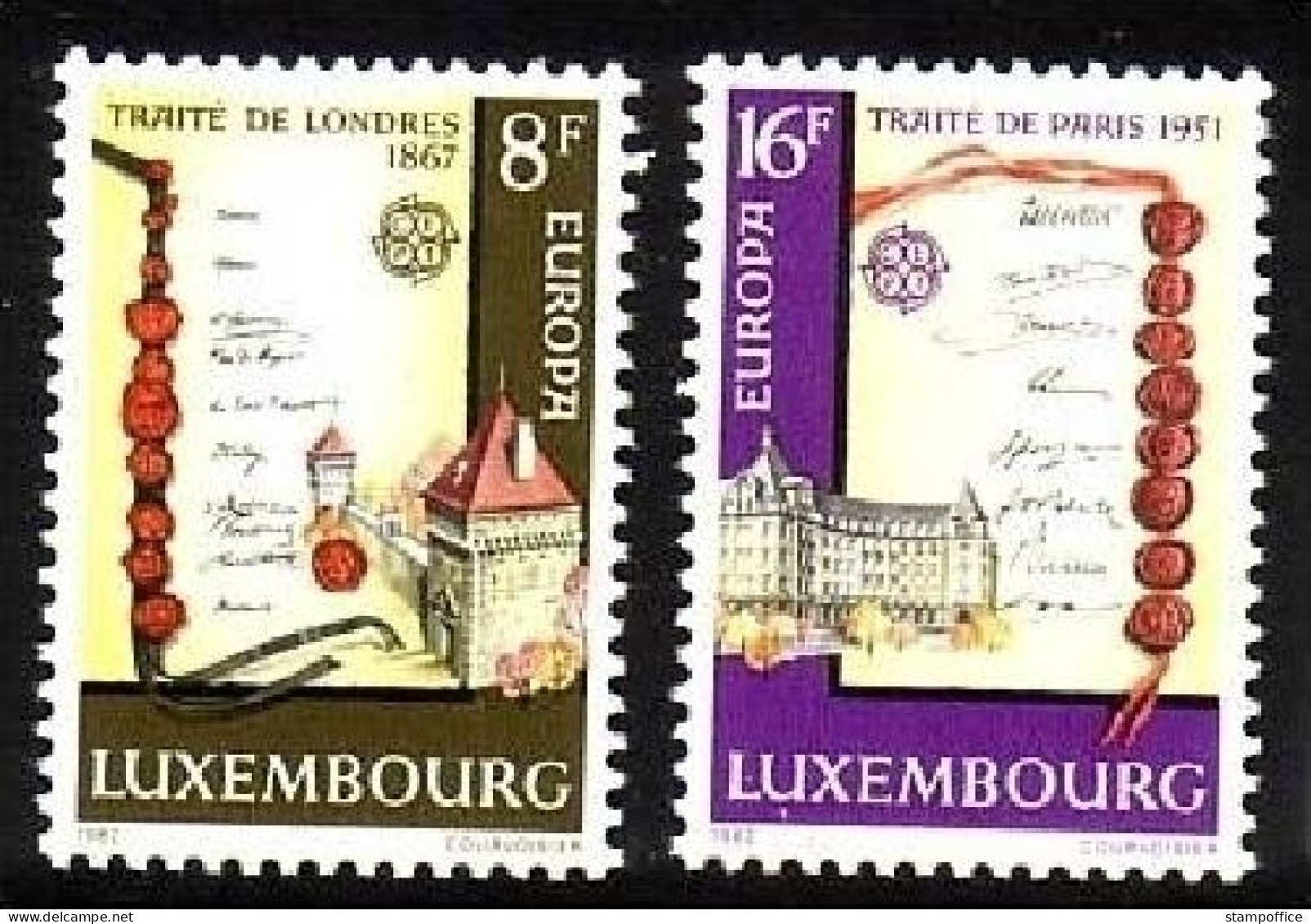 LUXEMBOURG MI-NR. 1052-1053 POSTFRISCH(MINT) EUROPA 1982 HISTORISCHE EREIGNISSE LONDONER VERTRAG - 1982