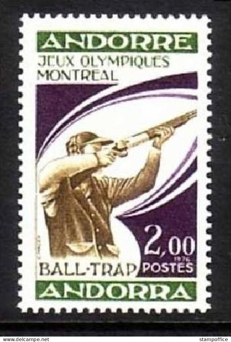 ANDORRA FRANZÖSISCH MI-NR. 277 POSTFRISCH(MINT) OLYMPISCHE SOMMERSPIELE MONTREAL SCHIESSEN - Nuevos