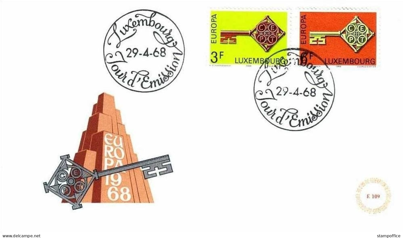 LUXEMBOURG MI-NR. 771-772 FDC EUROPA CEPT 1968 - 1968