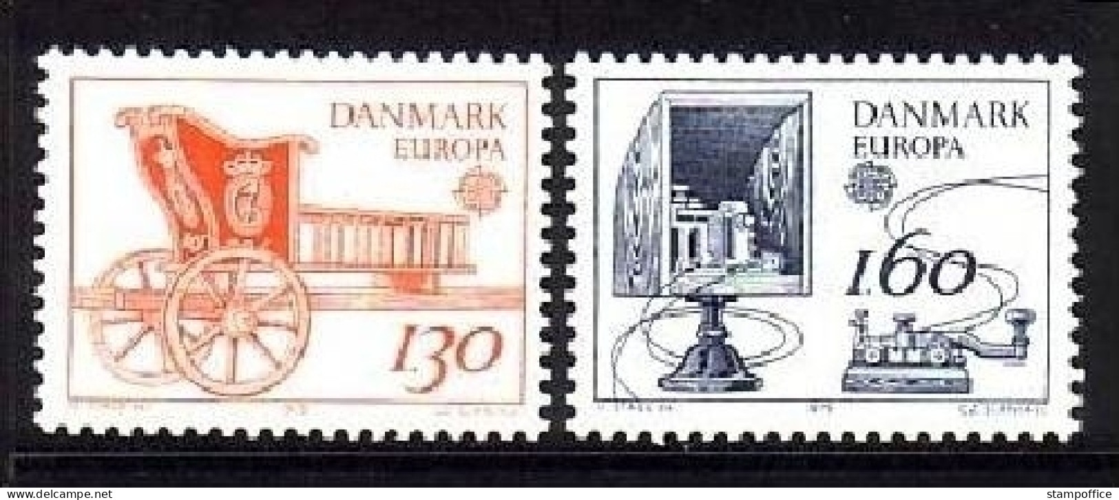 DÄNEMARK MI-NR. 686-687 POSTFRISCH(MINT) EUROPA 1979 POST- Und FERNMELDEWESEN KUTSCHE TELEFGRAPH - 1979