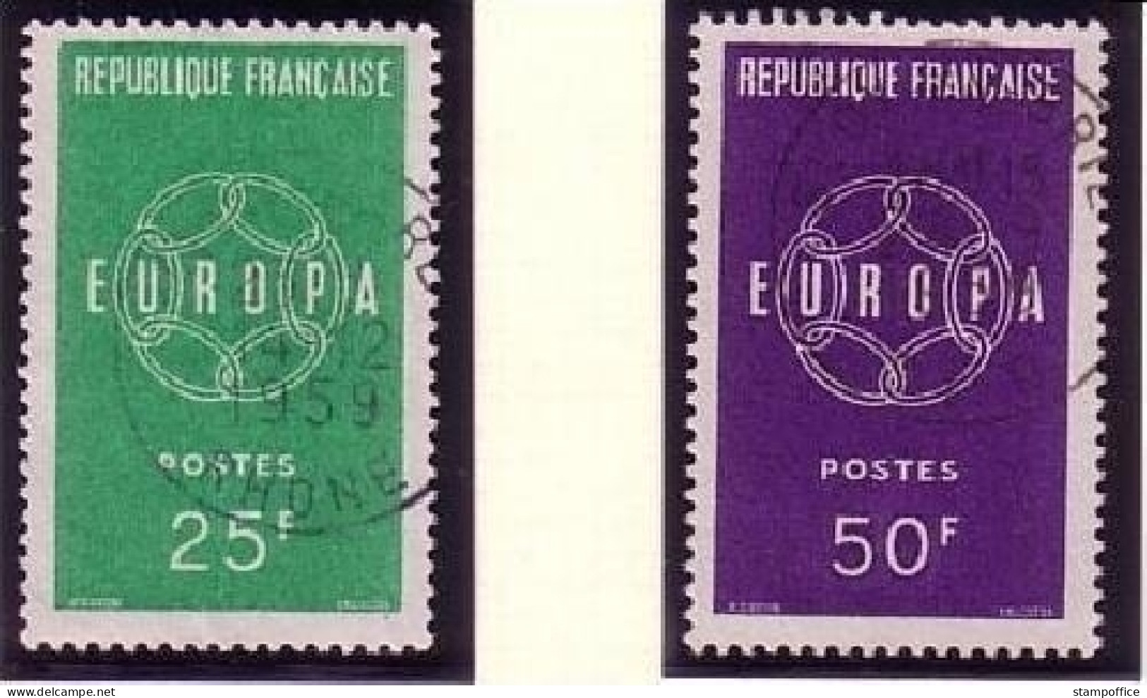 FRANKREICH MI-NR. 1262-1263 O EUROPA 1959 - 1959