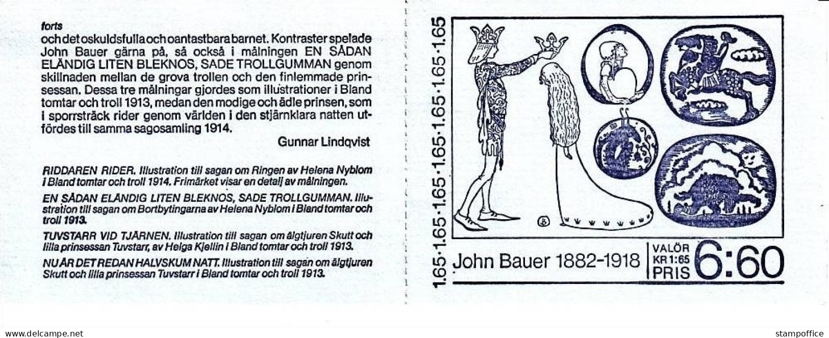 SCHWEDEN MH 86 POSTFRISCH(MINT) MÄRCHENILLUSTRATIONEN Von JOHN BAUER - Fairy Tales, Popular Stories & Legends