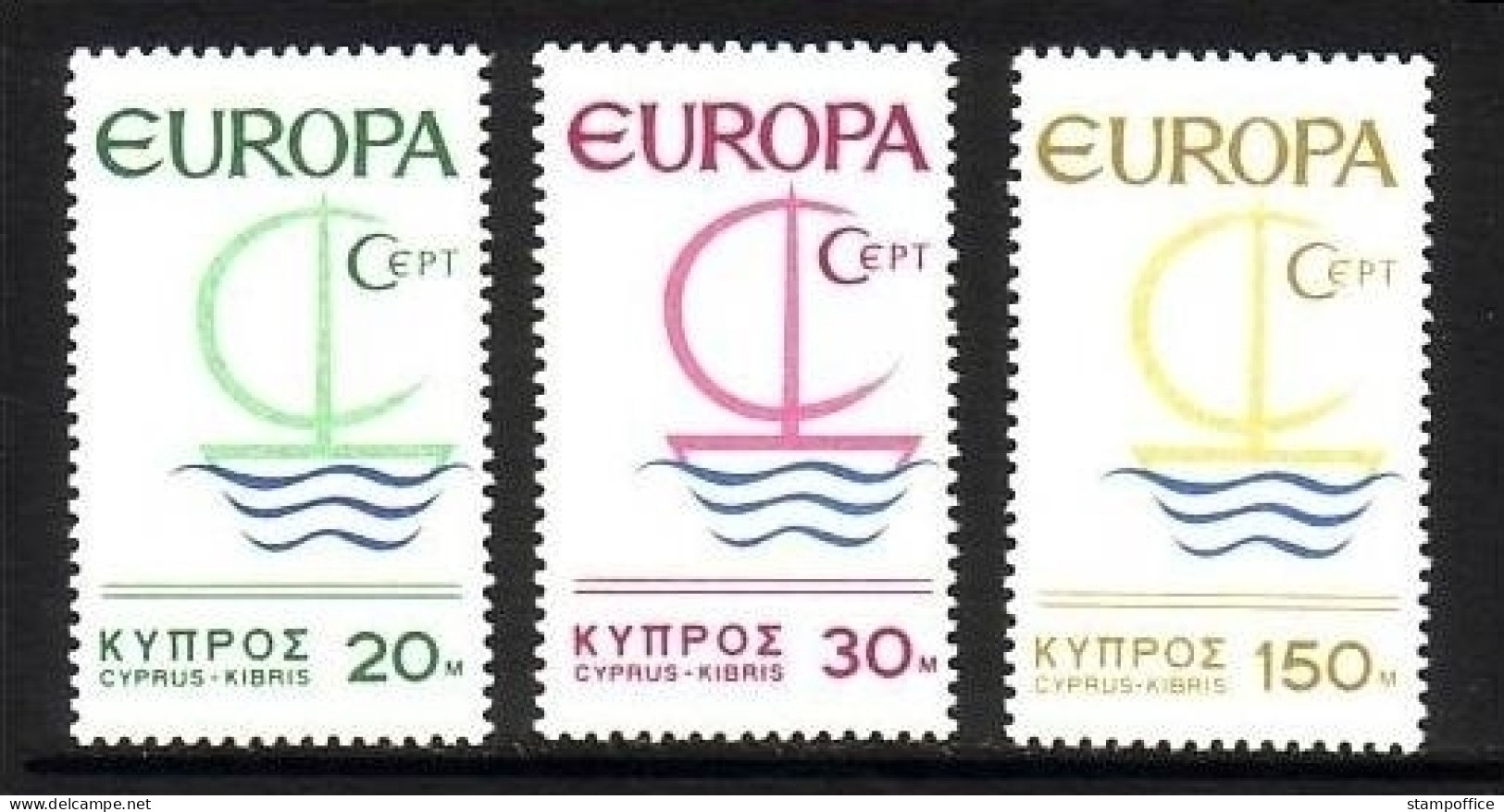 ZYPERN MI-NR. 270-272 POSTFRISCH(MINT) EUROPA 1966 SEGEL - 1966