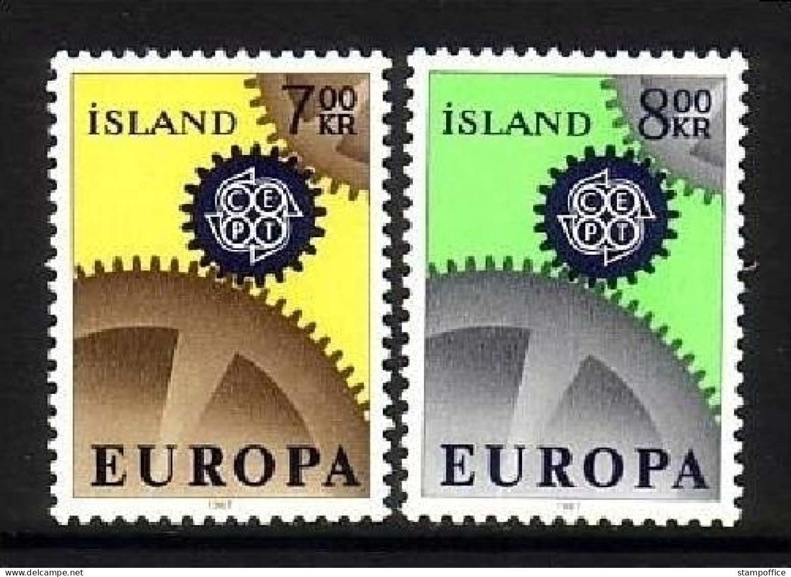 ISLAND MI-NR. 409-410 POSTFRISCH(MINT) EUROPA 1967 ZAHNRÄDER - 1967