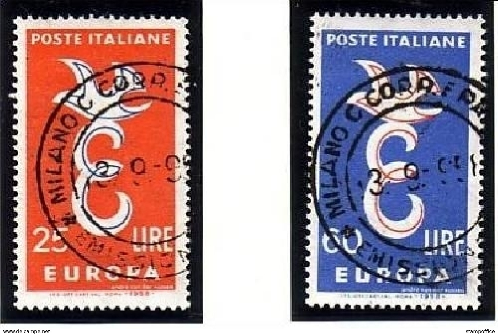 ITALIEN MI-NR. 1016-1017 GESTEMPELT(USED) EUROPA 1958 - 1958