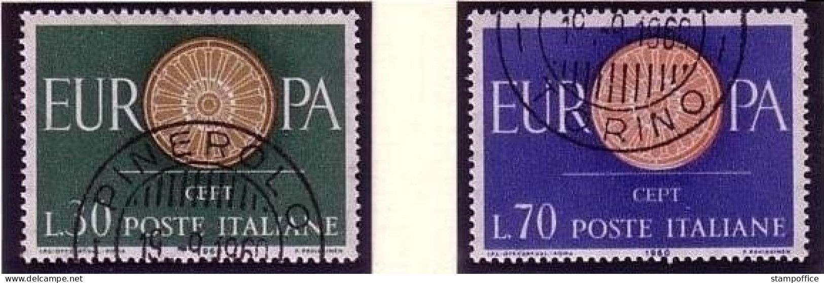 ITALIEN MI-NR. 1077-1078 O EUROPA 1960 - WAGENRAD - 1960