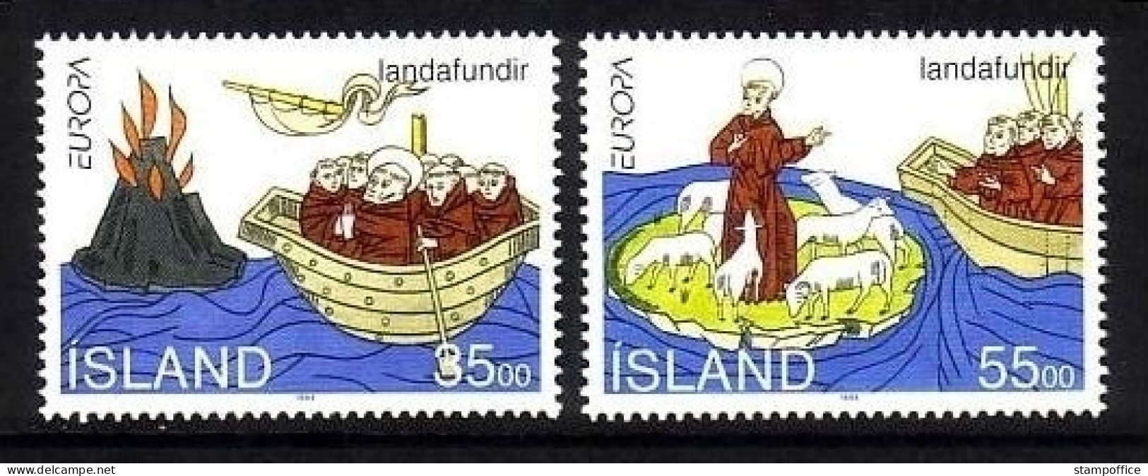 ISLAND MI-NR. 800-801 POSTFRISCH(MINT) EUROPA 1994 ENTDECKUNG VON ISLAND UND FÄRÖER-INSELN - 1994