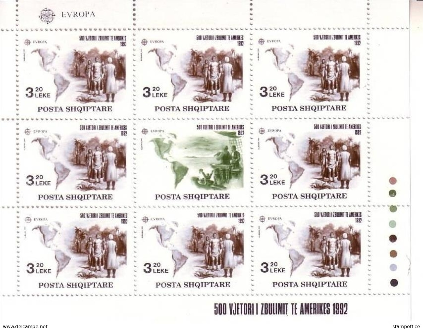 ALBANIEN MI-NR. 2510-2511 POSTFRISCH(MINT) KLEINBOGENSATZ EUROPA 1992 ENTDECKUNG AMERIKAS COLUMBUS - 1992