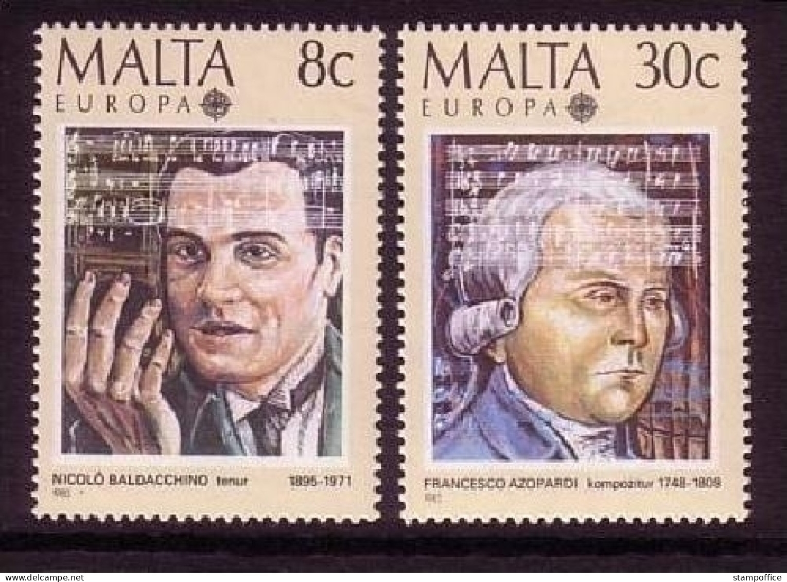 MALTA MI-NR. 726-727 POSTFRISCH EUROPA 1985 JAHR DER MUSIK - 1985