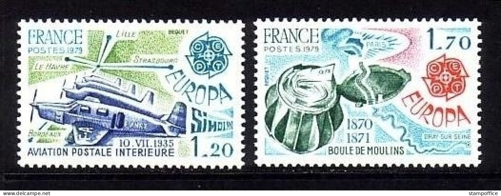 FRANKREICH MI-NR. 2148-2149 POSTFRISCH EUROPA 1979 POST- Und FERNMELDEWESEN FLUGZEUG - 1979