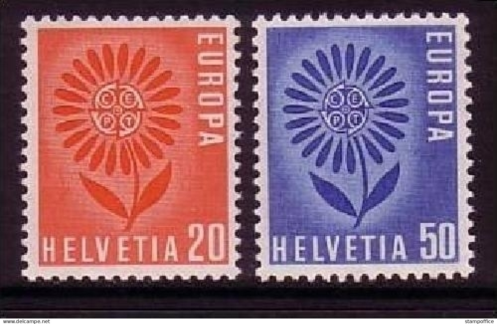 SCHWEIZ MI-NR. 800-801 POSTFRISCH(MINT) EUROPA 1964 STILISIERTE BLUME - 1964