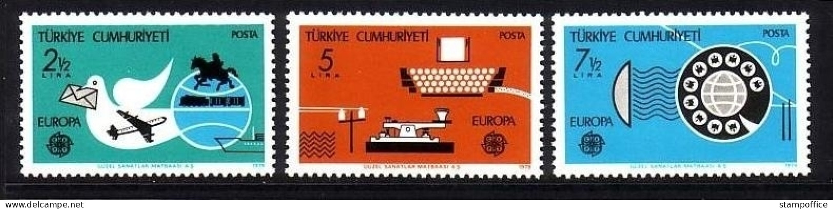 TÜRKEI MI-NR. 2477-2479 POSTFRISCH(MINT) EUROPA 1979 POST- Und FERNMELDEWESEN - Ungebraucht