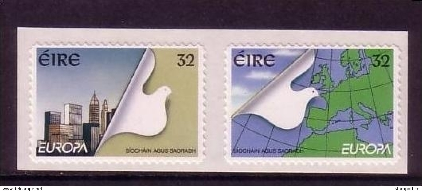 IRLAND MI-NR. 892-893 POSTFRISCH(MINT) EUROPA 1995 - FRIEDEN Und FREIHEIT FRIEDENSTAUBE SELBSTKLEBEND - 1995