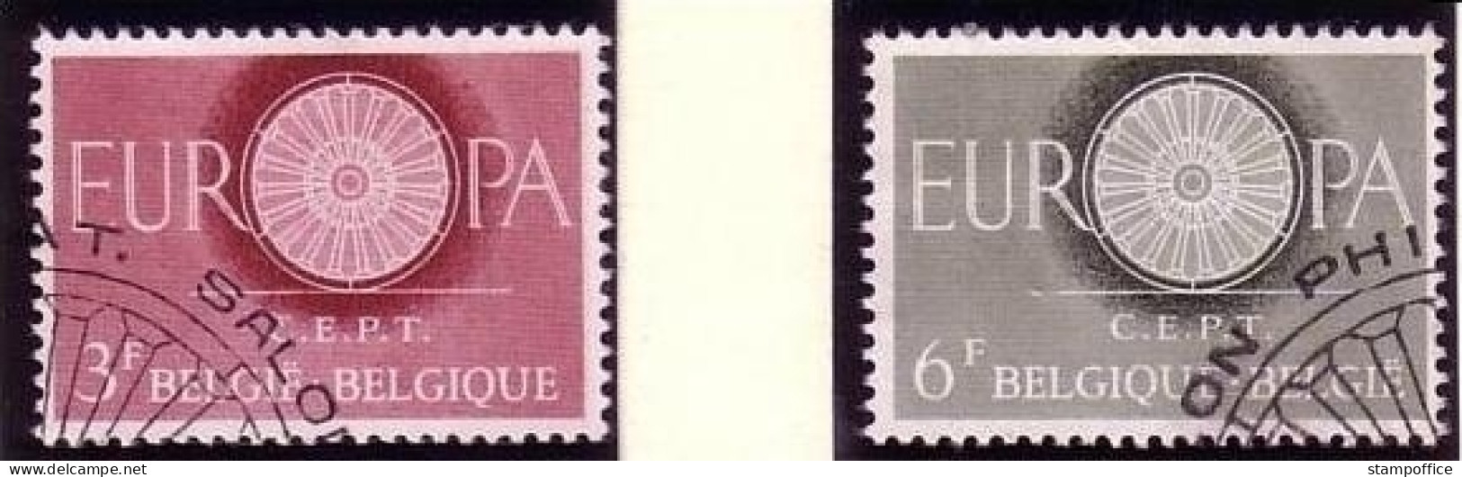 BELGIEN MI-NR. 1209-1210 O EUROPA 1960 - WAGENRAD - 1960