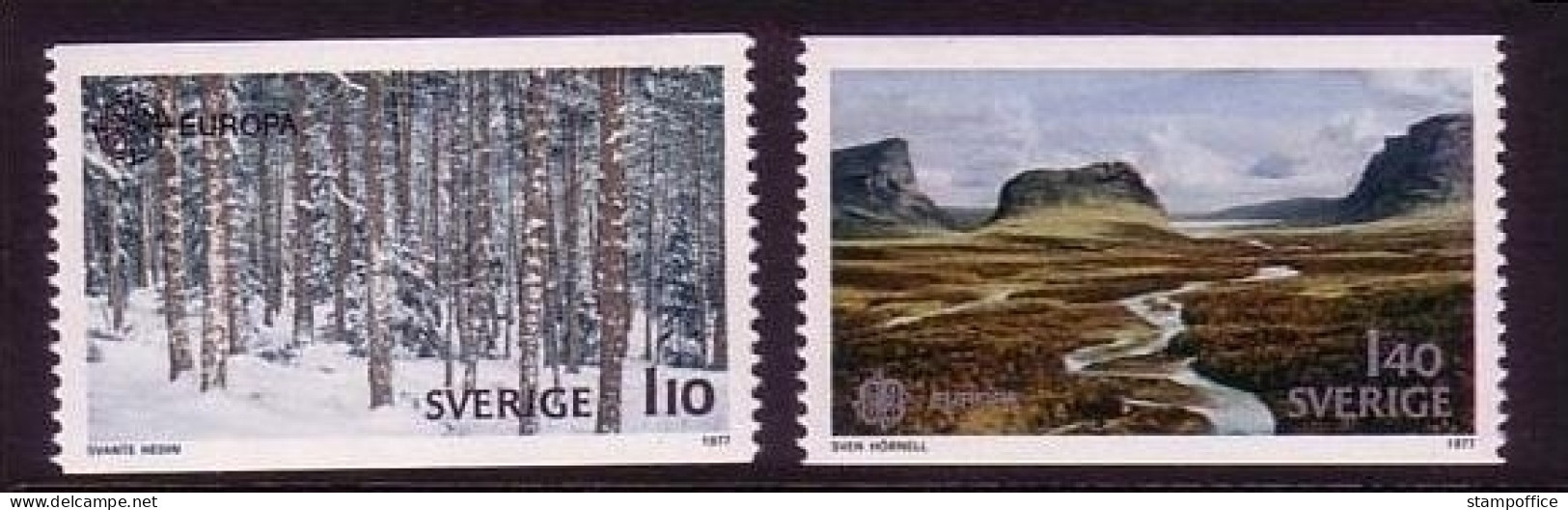 SCHWEDEN MI-NR. 989-990 POSTFRISCH(MINT) EUROPA 1977 LANDSCHAFTEN WALD - 1977