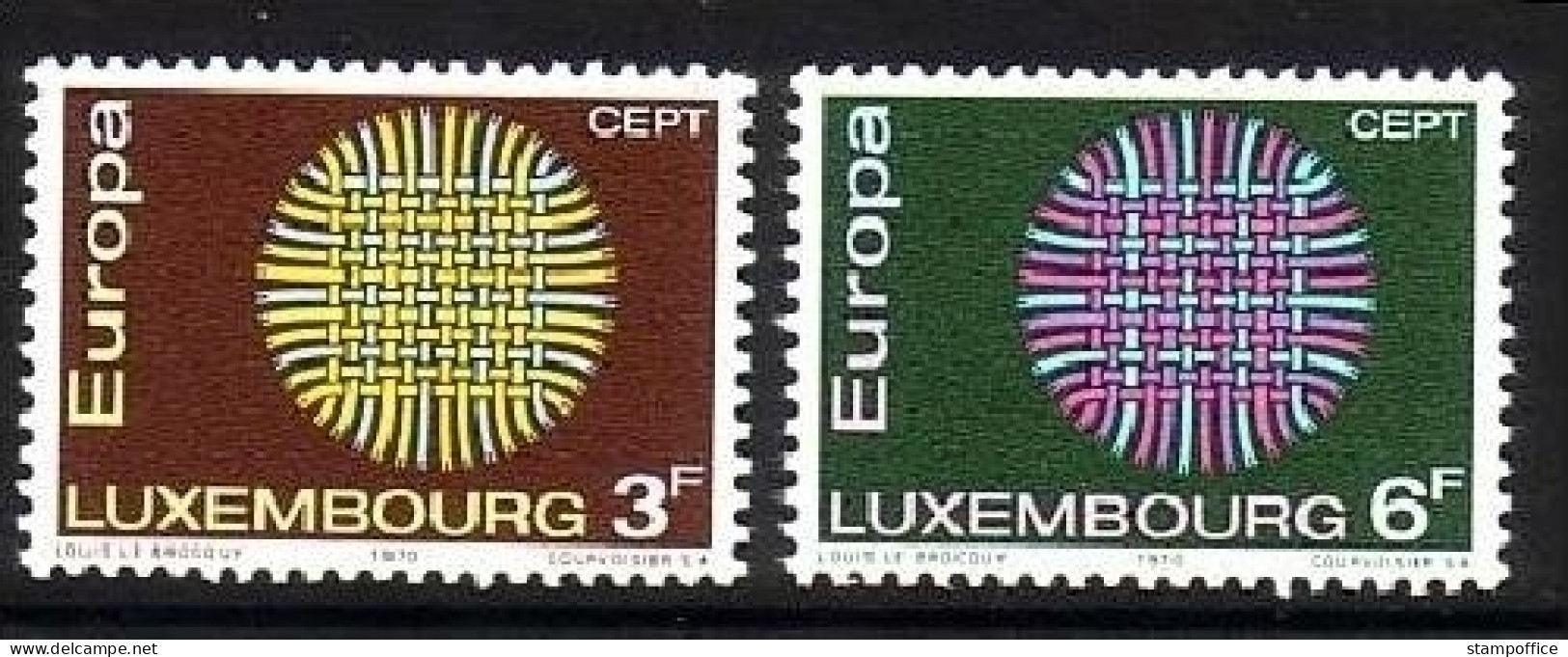 LUXEMBOURG MI-NR. 807-808 POSTFRISCH(MINT) EUROPA 1970 - SONNENSYMBOL - 1970