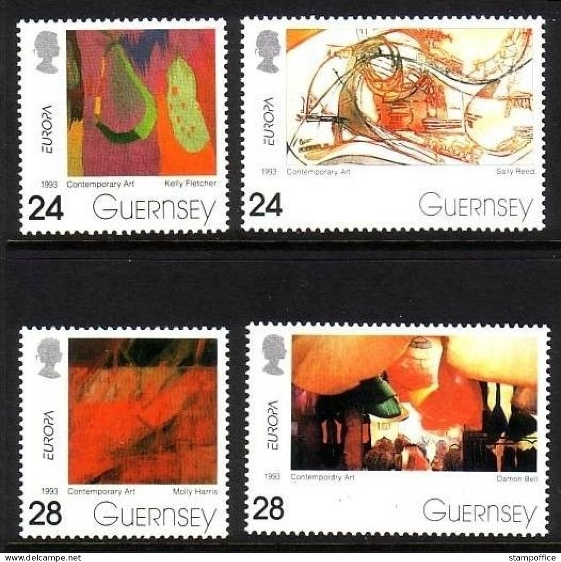 GUERNSEY MI-NR. 608-611 POSTFRISCH(MINT) EUROPA 1993 ZEITGENÖSSISCHE KUNST - 1993