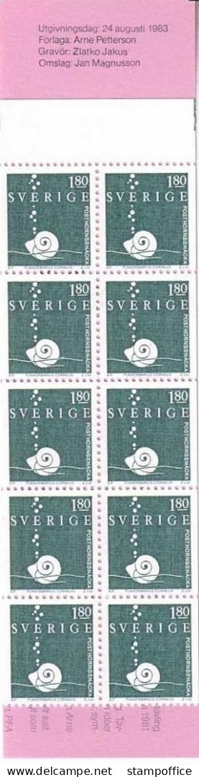 SCHWEDEN MH Mit 10 X 1248 D POSTFRISCH(MINT) POSTHORNSCHNECKE - 1981-..