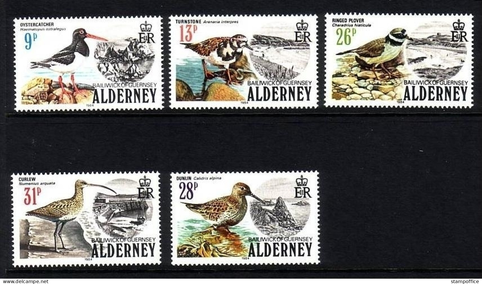 ALDERNEY 10 X MI-NR. 13-17 POSTFRISCH SEEVÖGEL 1984 HOHER KATALOGWERT - Alderney