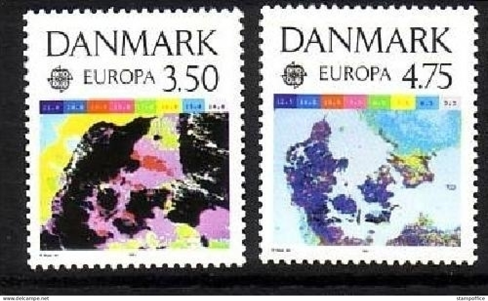 DÄNEMARK MI-NR. 1000-1001 POSTFRISCH EUROPA 1991 EUROPÄISCHE WELTRAUMFAHRT - 1991
