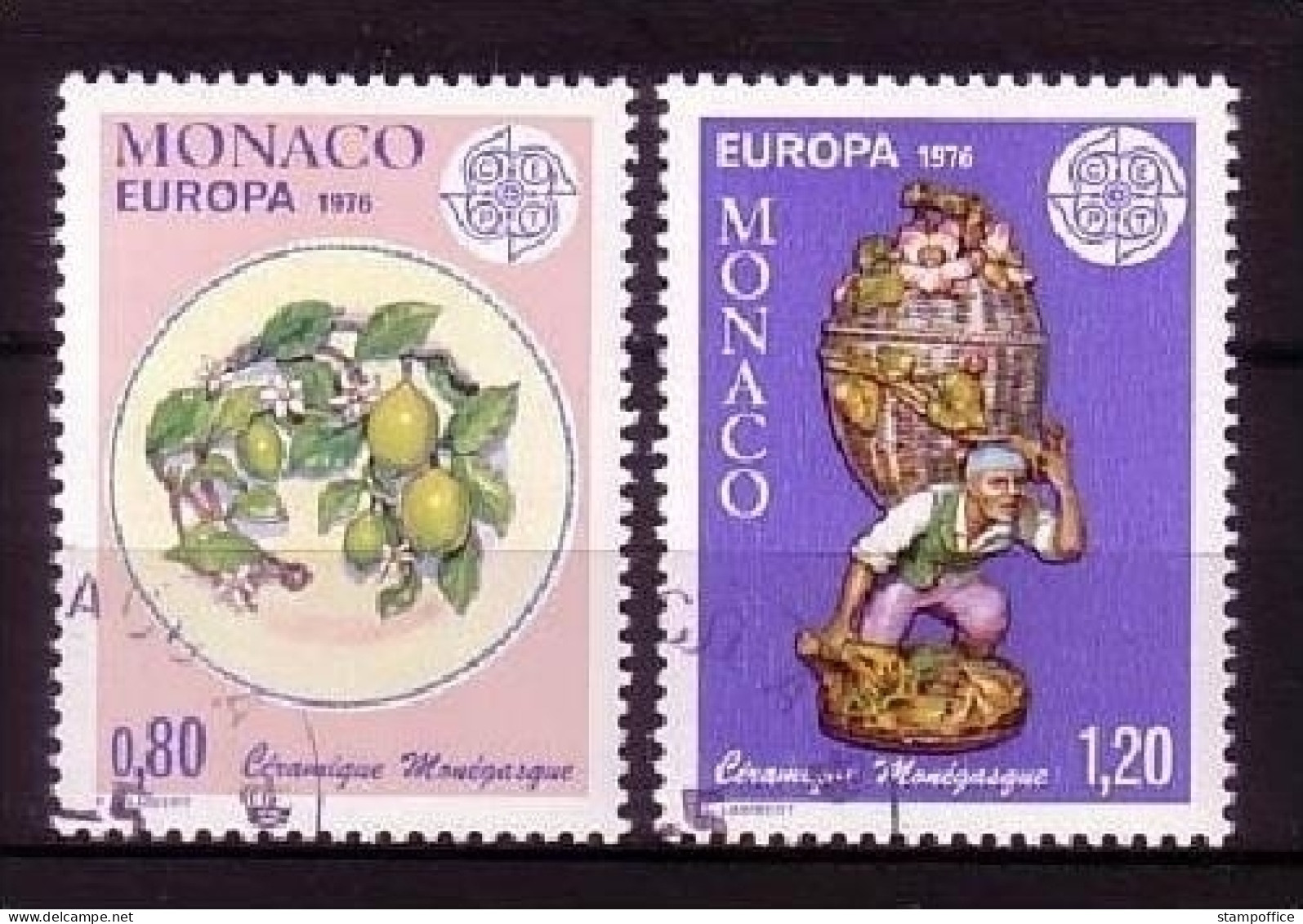 MONACO MI-NR. 1230-1231 GESTEMPELT(USED) EUROPA 1976 KUNSTHANDWERK - 1976