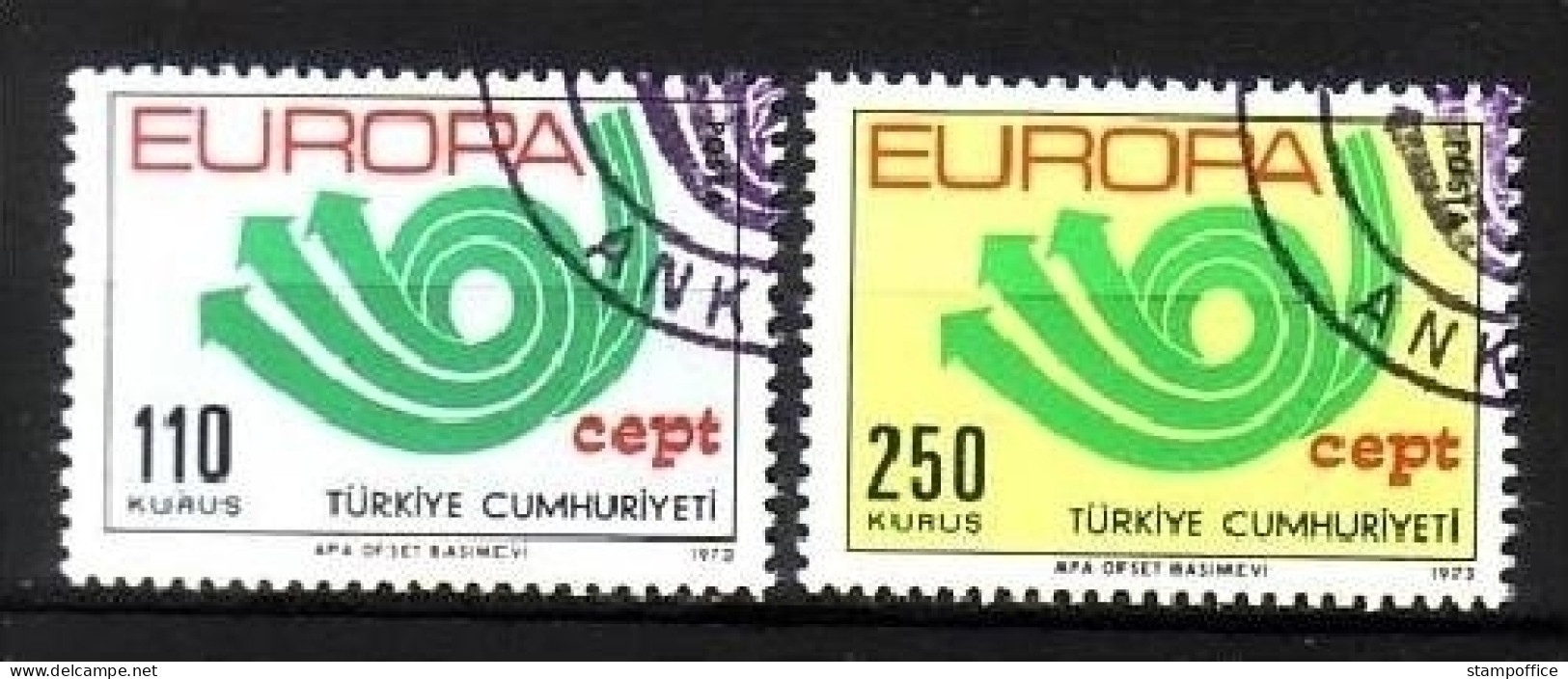 TÜRKEI MI-NR. 2280-2281 GESTEMPELT(USED) EUROPA 1973 POSTHORN - 1973