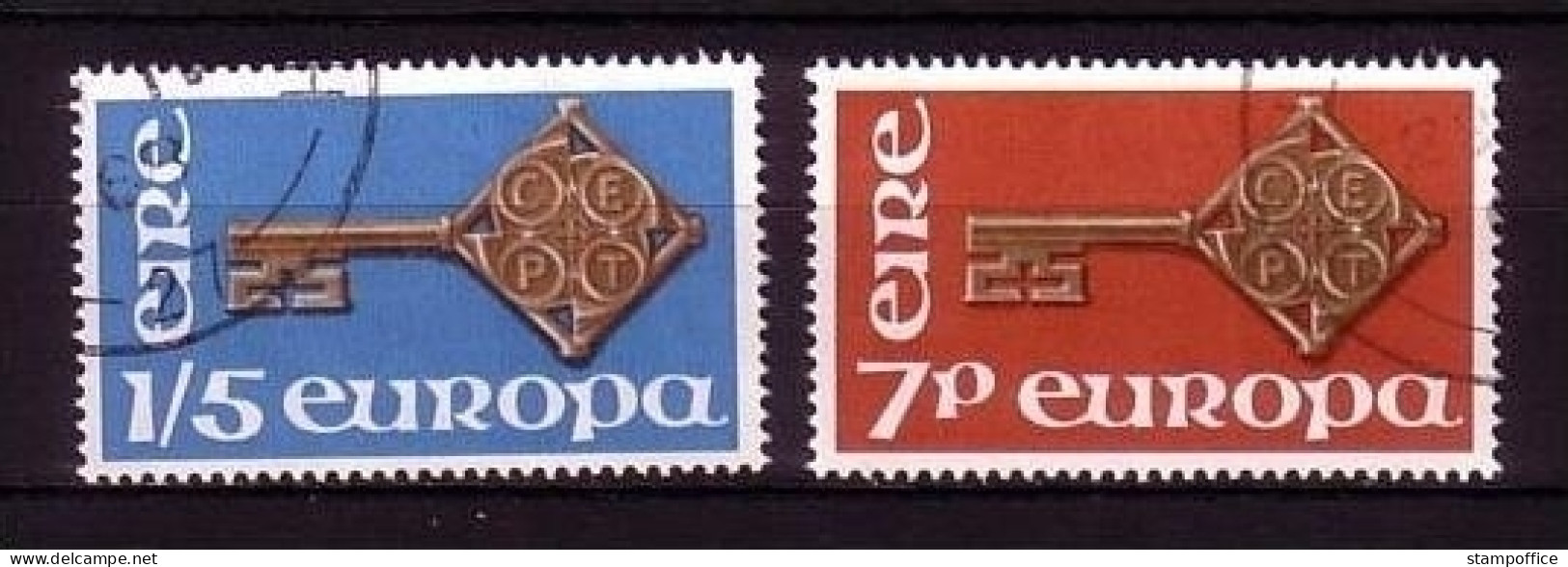 IRLAND MI-NR. 202-203 GESTEMPELT(USED) EUROPA 1968 - KREUZBARTSCHLÜSSEL - 1968