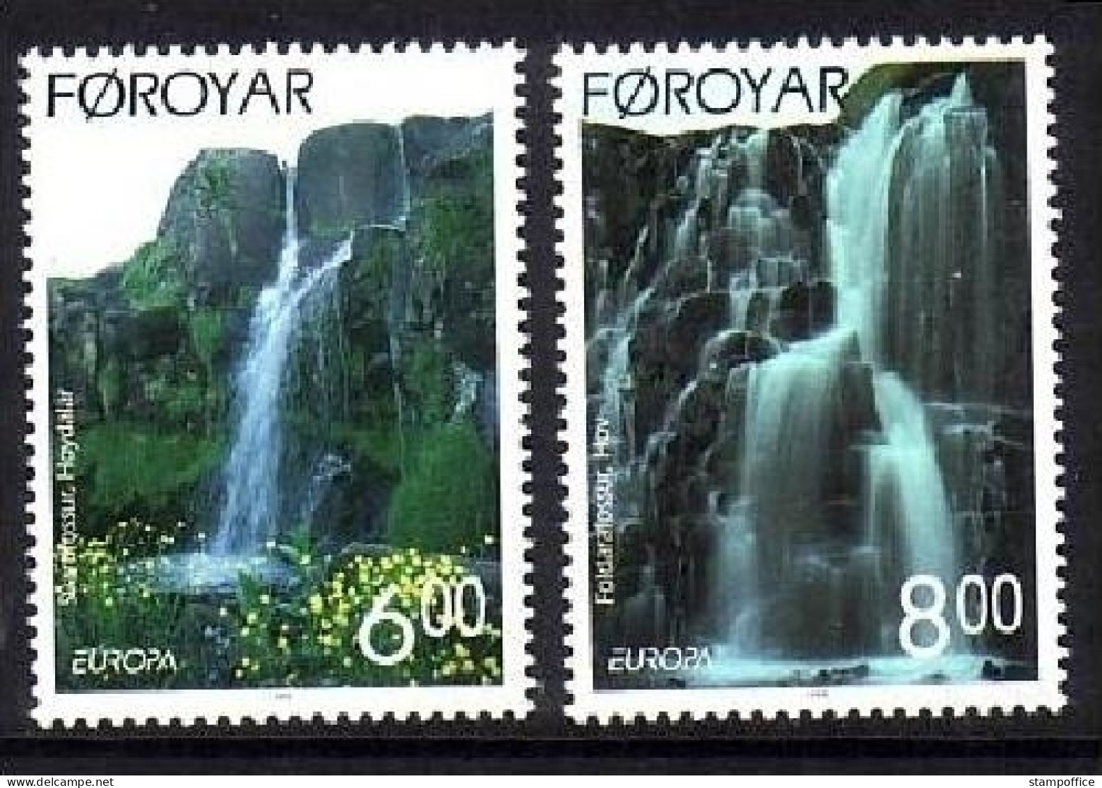 FÄRÖER MI-NR. 354-355 POSTFRISCH(MINT) EUROPA 1999 NATUR- Und NATIONALPARKS WASSERFALL - 1999