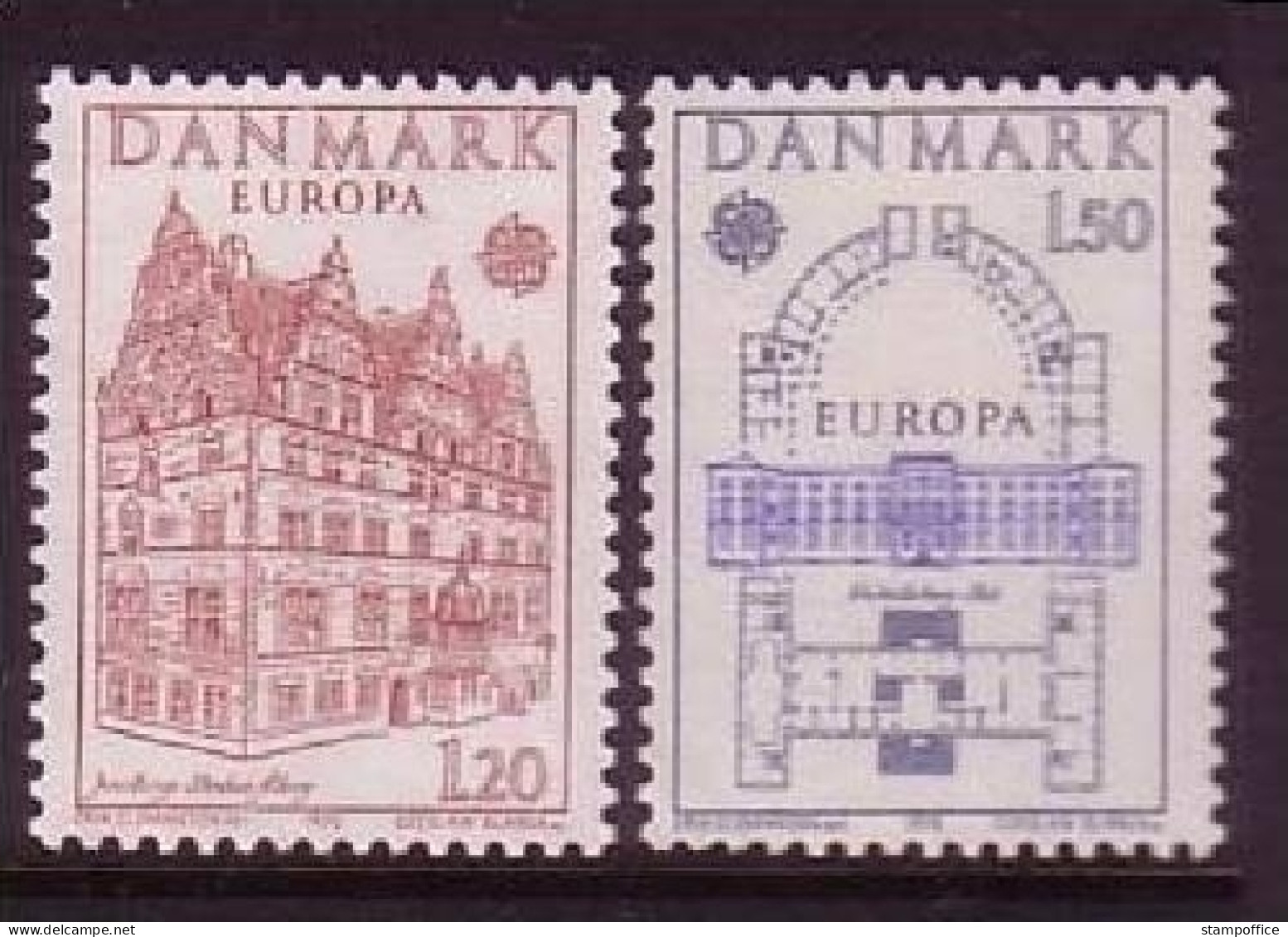 DÄNEMARK MI-NR. 662-663 POSTFRISCH(MINT) EUROPA 1978 BAUDENKMÄLER SCHLOSS - 1978