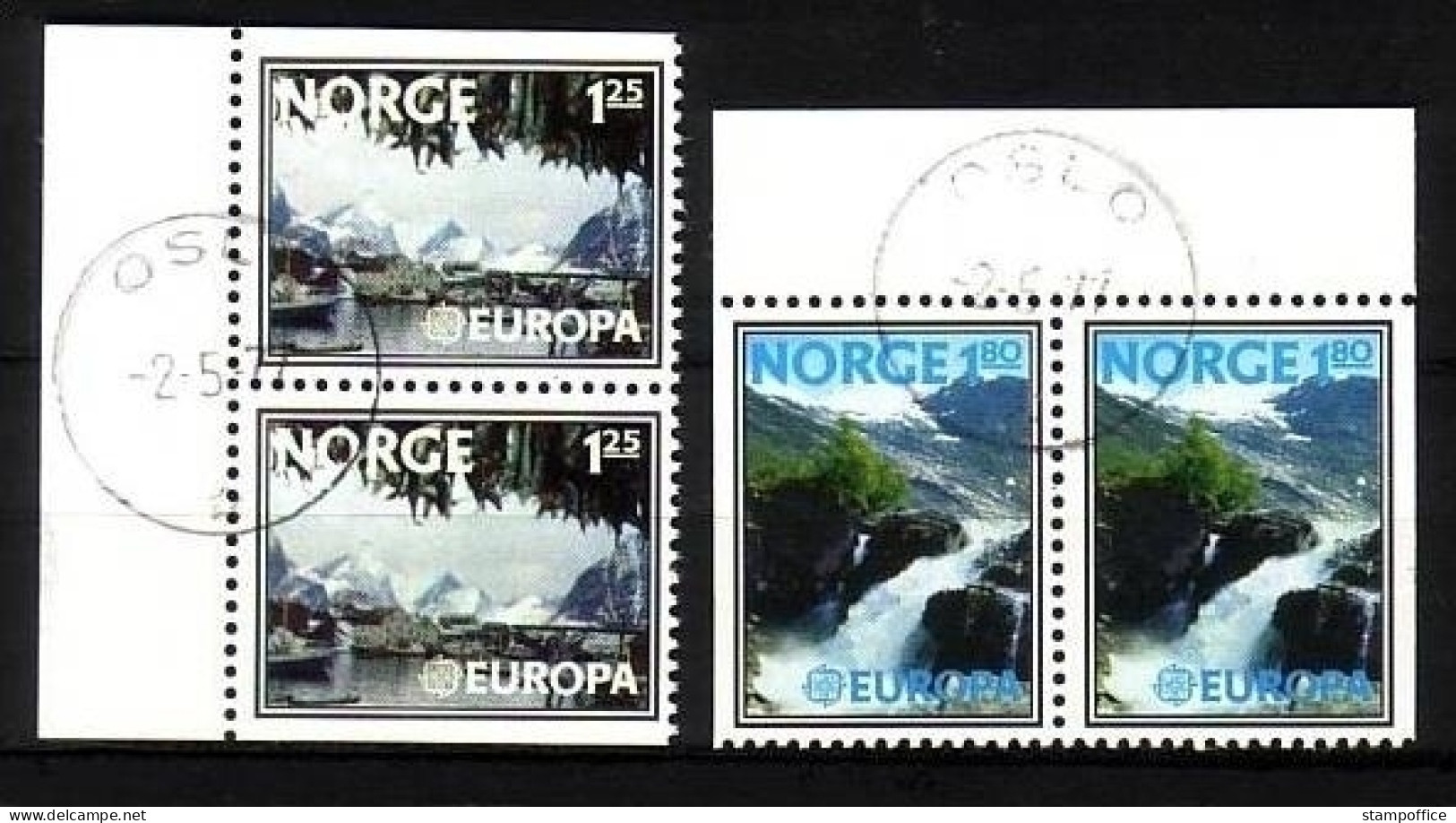 NORWEGEN MI-NR. 742-743 D/D GESTEMPELT(USED) EUROPA 1977 LANDSCHAFTEN - 1977