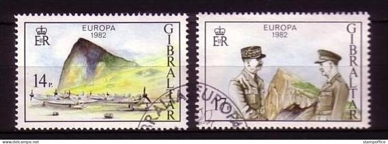 GIBRALTAR MI-NR. 451-452 GESTEMPELT(USED) EUROPA 1982 HISTORISCHE EREIGNISSE - 1982