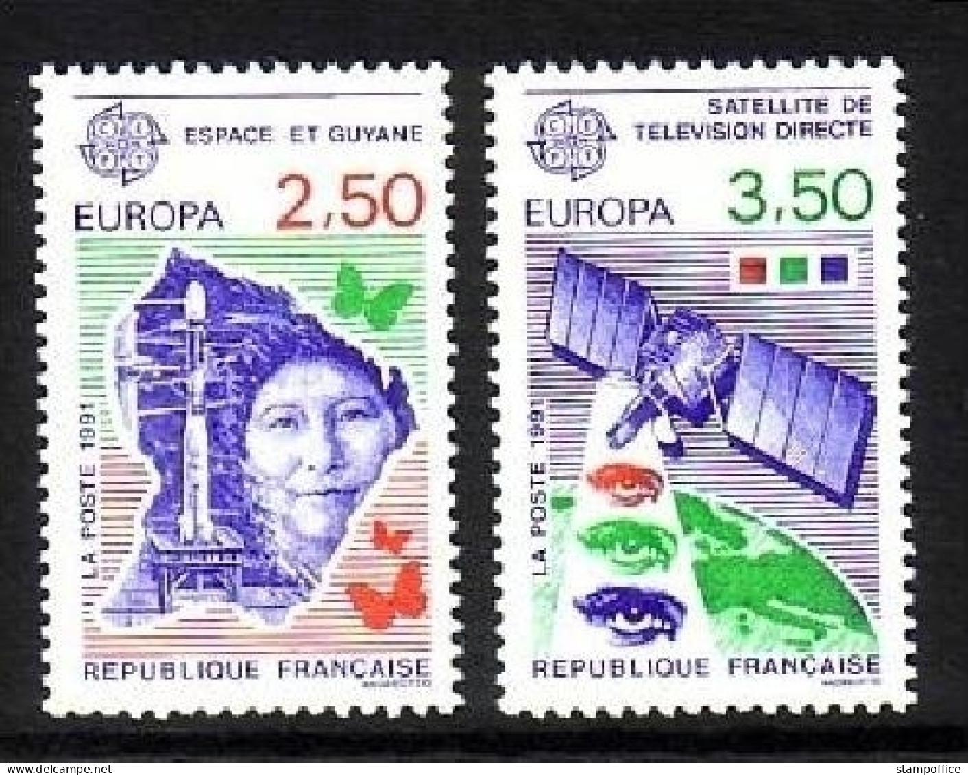 FRANKREICH MI-NR. 2834-2835 POSTFRISCH(MINT) EUROPA 1991 EUROPÄISCHE WELTRAUMFAHRT - 1991