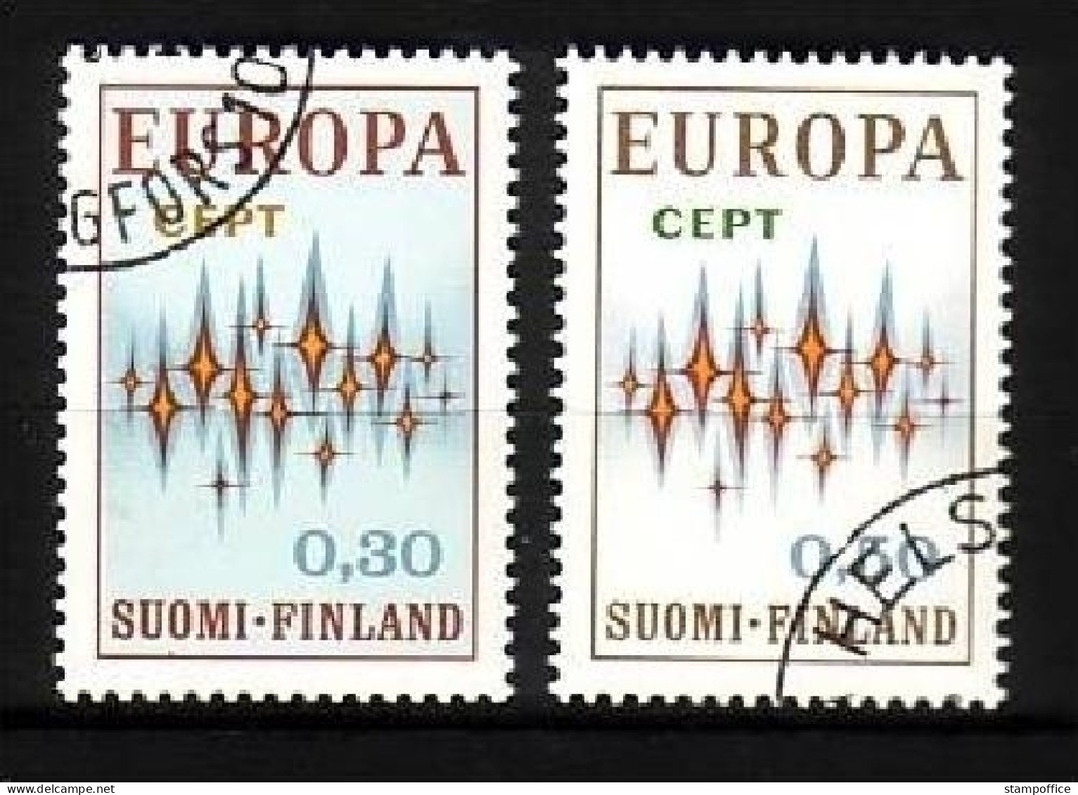 FINNLAND MI-NR. 700-701 GESTEMPELT(USED) EUROPA 1972 STERNE - 1972