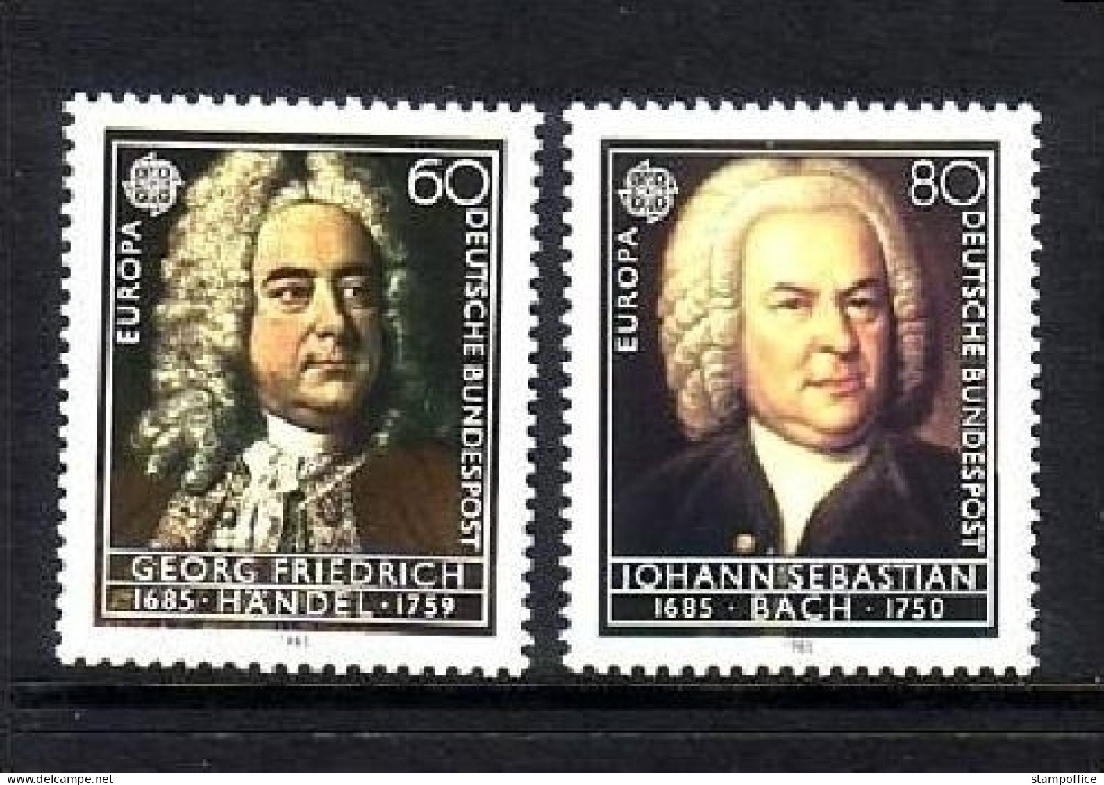 DEUTSCHLAND MI-NR. 1248-1249 POSTFRISCH(MINT) EUROPA 1985 - JAHR DER MUSIK BACH HÄNDEL - 1985