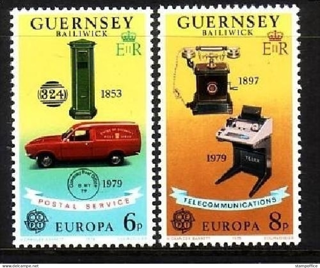 GUERNSEY MI-NR. 189-190 POSTFRISCH(MINT) EUROPA 1979 POST- Und FERNMELDEWESEN TELEFON AUTO - 1979