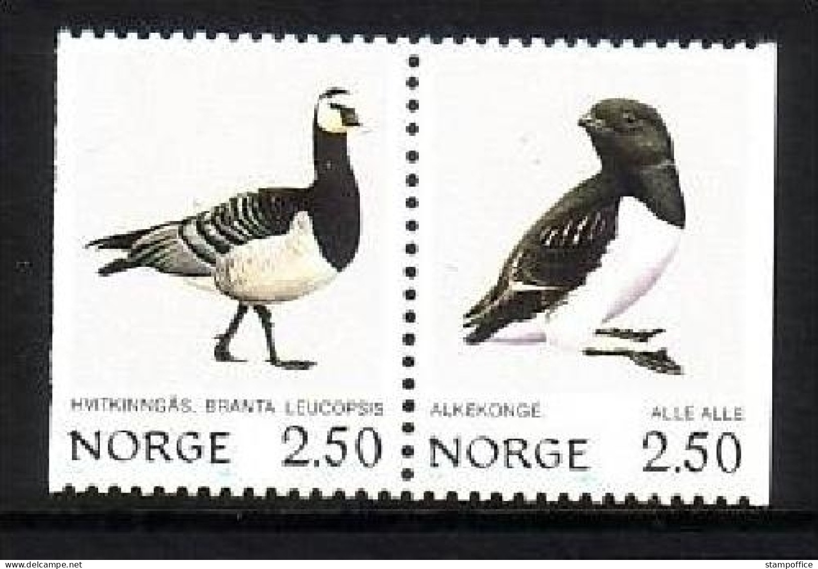 NORWEGEN MI-NR. 883-884 POSTFRISCH(MINT) WEISSWANGENGANS KRABBENTAUCHER - Gänsevögel