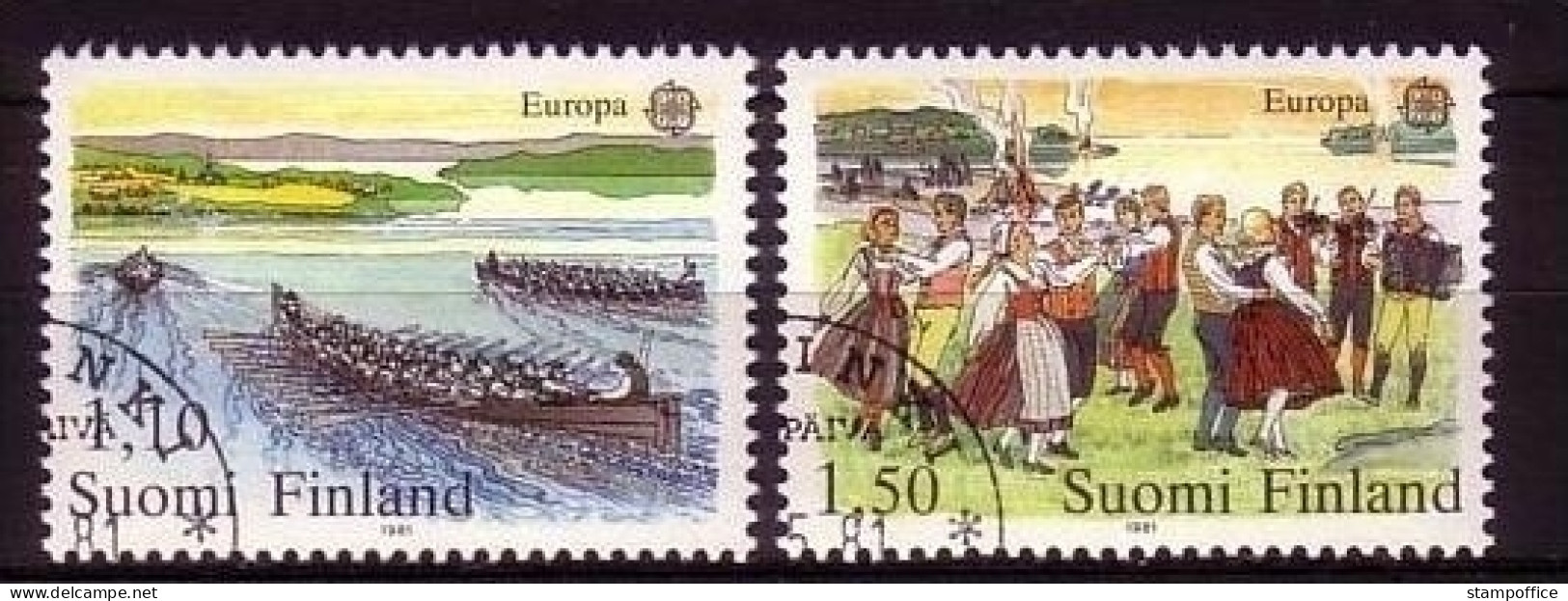 FINNLAND MI-NR. 881-882 GESTEMPELT(USED) EUROPA 1981 FOLKLORE KIRCHENRUDERN - 1981