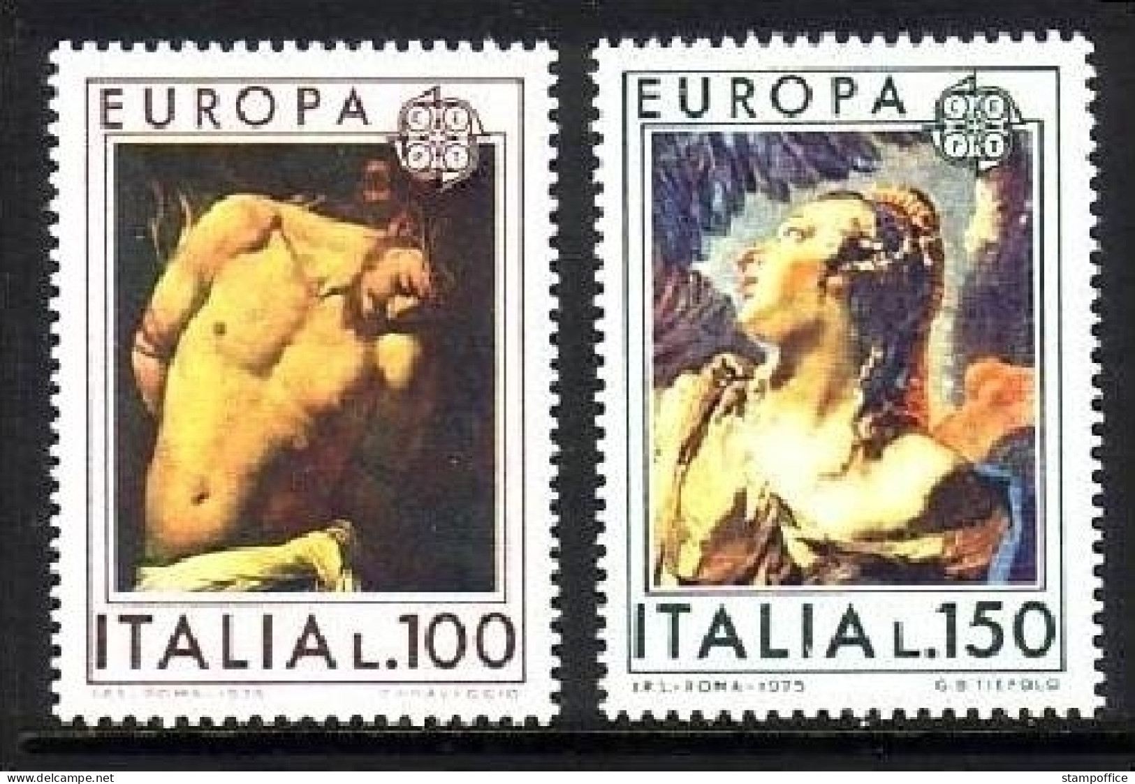 ITALIEN MI-NR. 1489-1490 POSTFRISCH(MINT) EUROPA 1975 - GEMÄLDE CARAVAGGIO TIEPOLLO - 1975