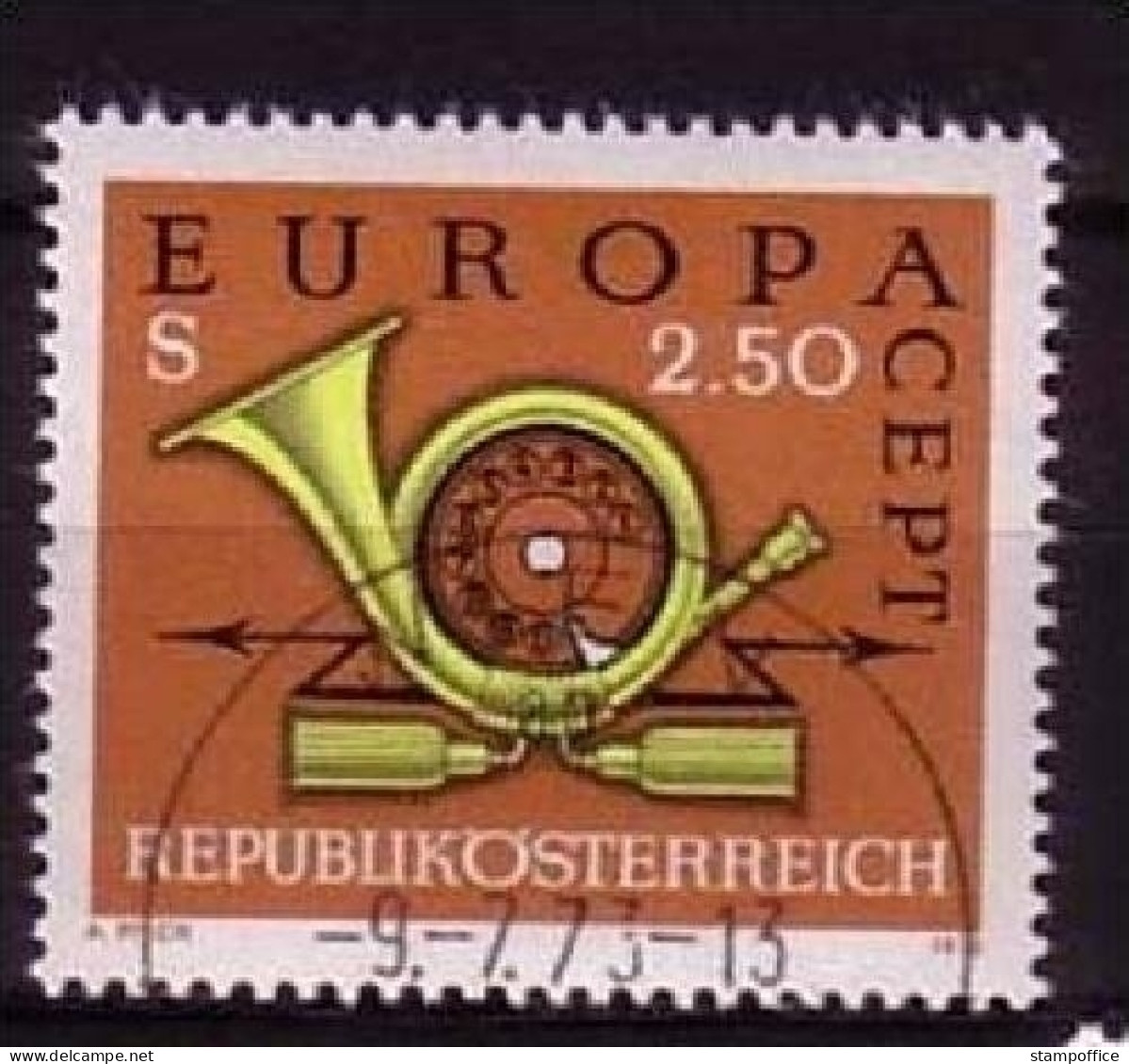 ÖSTERREICH MI-NR. 1416 GESTEMPELT(USED) EUROPA 1973 POSTHORN - 1973
