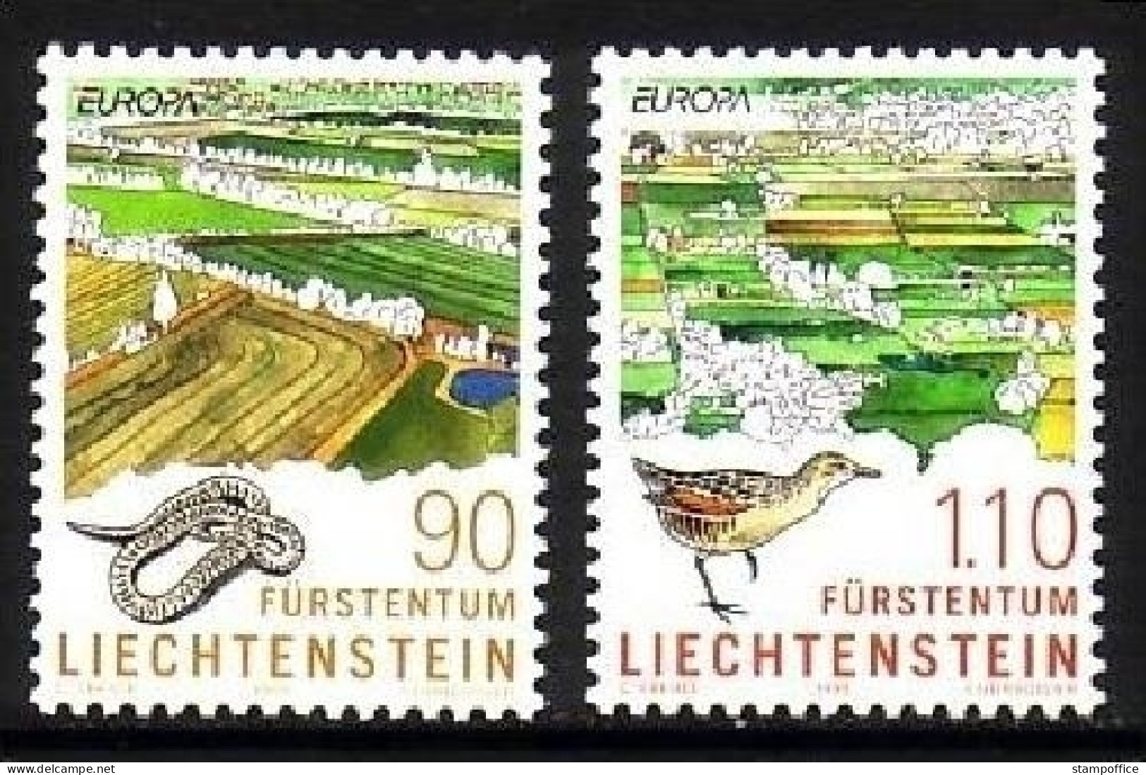 LIECHTENSTEIN MI-NR. 1190-1191 POSTFRISCH(MINT) EUROPA 1999 NATUR- Und NATIONALPARKS SCHLANGE VOGEL - 1999