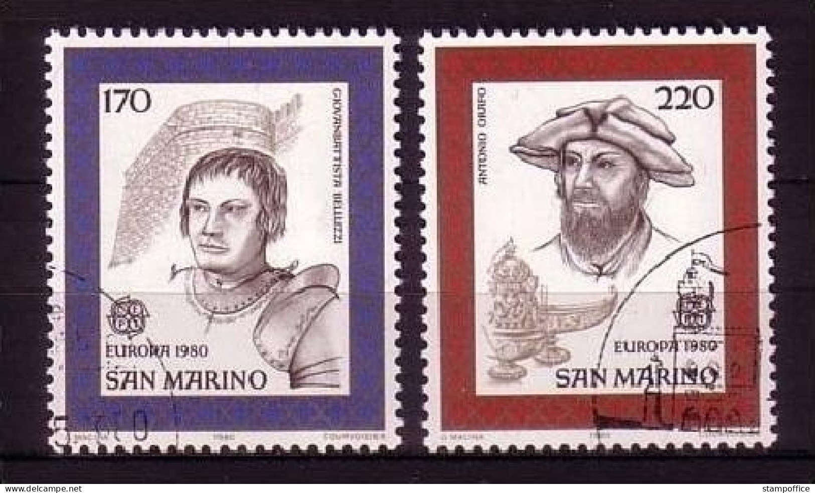 SAN MARINO MI-NR.1212-1213 GESTEMPELT(USED) EUROPA 1980 PERSÖNLICHKEITEN - 1980